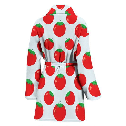 Tomato Print Design LKS307 Women Bathrobe