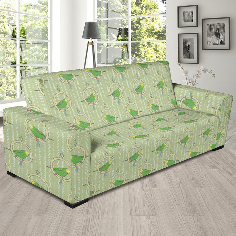 Budgerigar Pattern Print Design 02 Sofa Slipcover