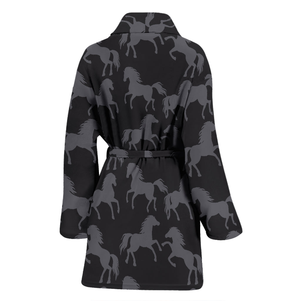 Horse Print Design LKS305 Women Bathrobe