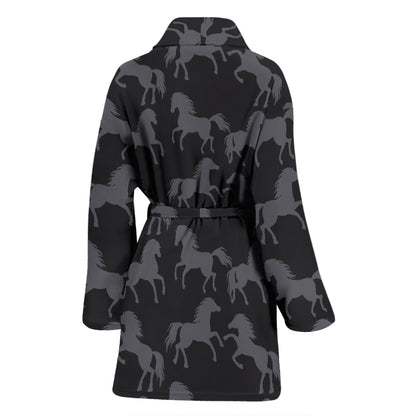Horse Print Design LKS305 Women Bathrobe