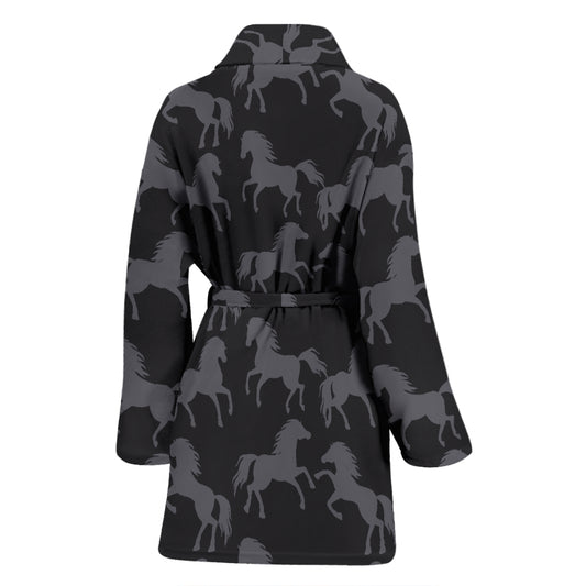 Horse Print Design LKS305 Women Bathrobe