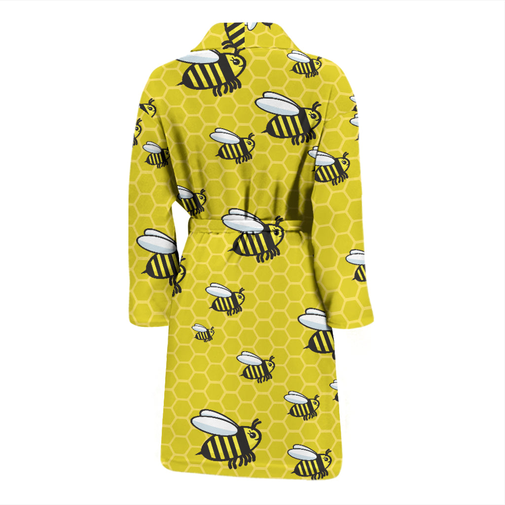 Bee Cute Print Design LKS308 Men Bathrobe