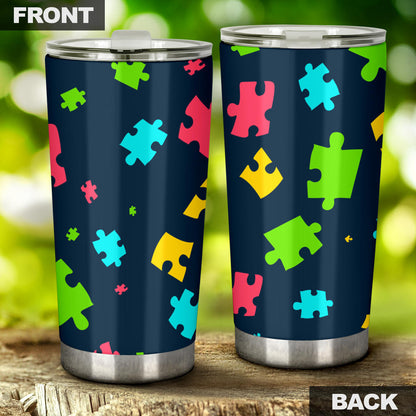 Autism Awareness Colorful Design Print Tumbler
