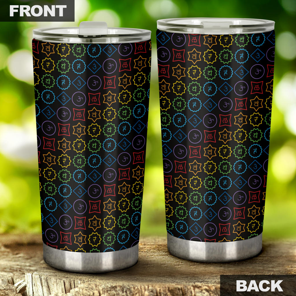 Chakra Colorful Symbol Pattern Tumbler