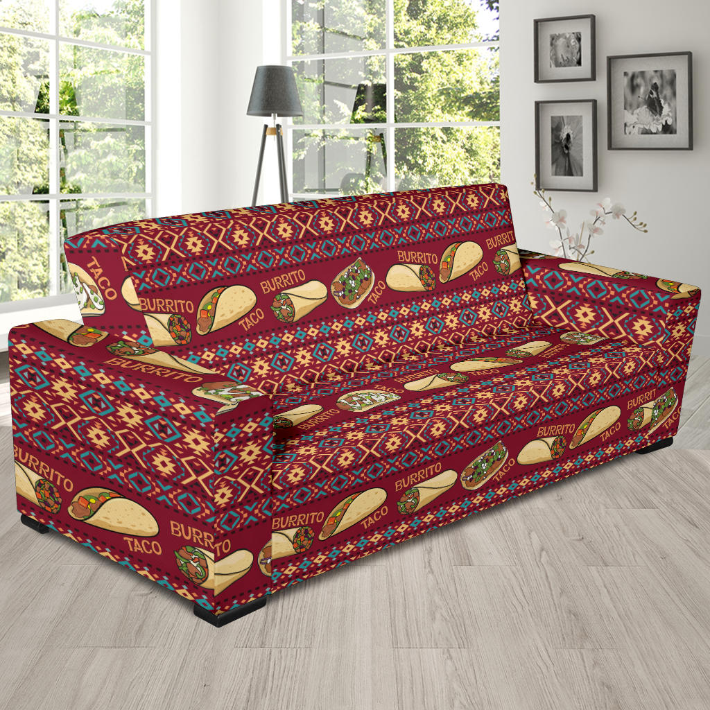 Burrito Taco Print Design LKS302 Sofa Slipcover