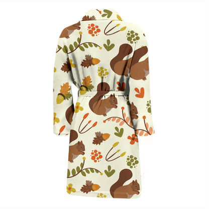 Squirrel Print Design LKS3010 Men Bathrobe