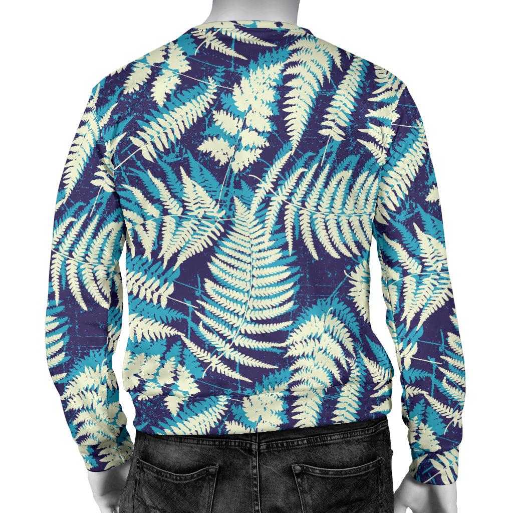 Fern Leave Summer Print Pattern Men Long Sleeve Sweatshirt