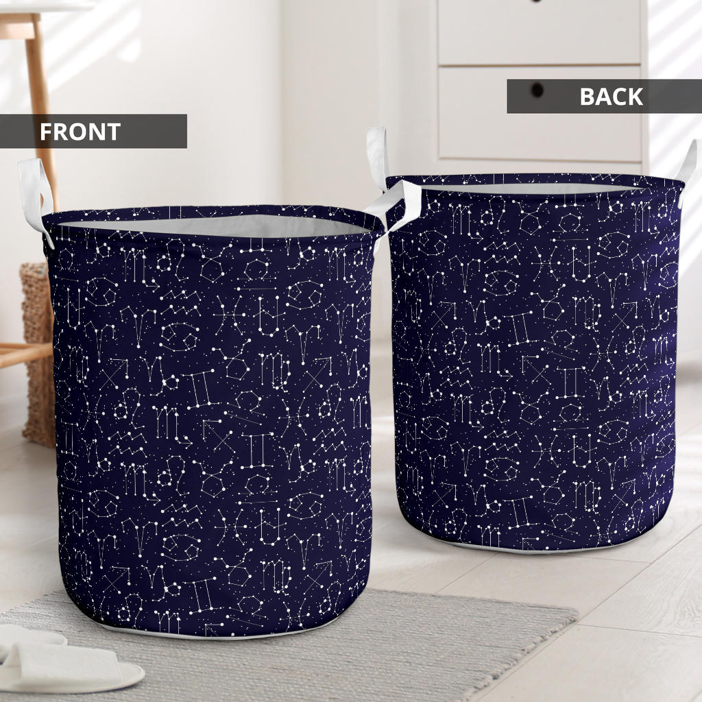 Zodiac Pattern Design Print Laundry Basket