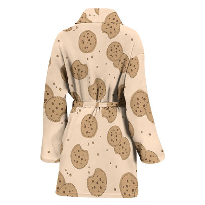 Biscuit Pattern Print Design 02 Women Bathrobe