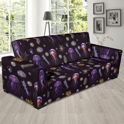 Seaweed With Jelly Fish Print Design LKS305 Sofa Slipcover