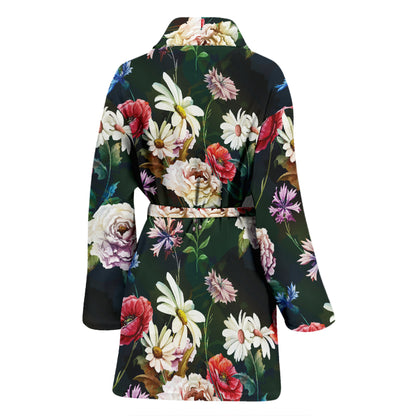 Summer Floral Print Design LKS303 Women Bathrobe