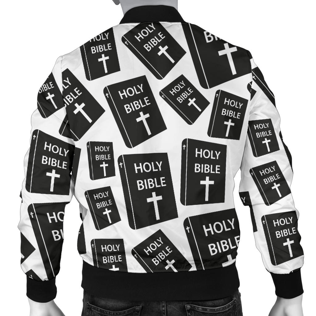 Christian Holy Bible Book Pattern Men Bomber Jacket