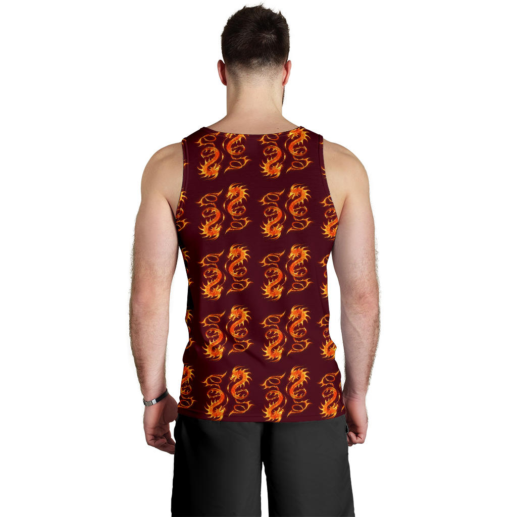 Dragons Fire Design Men Tank Top