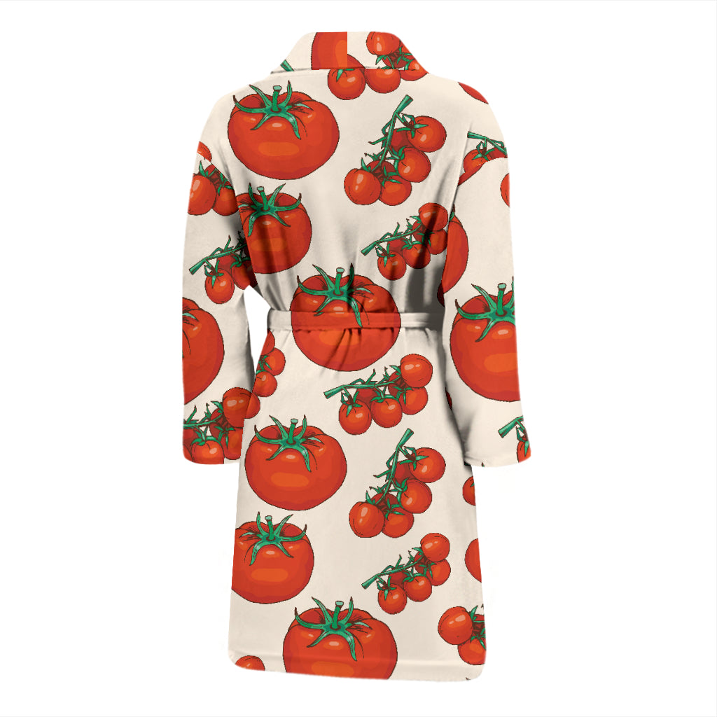 Tomato Print Design LKS302 Men Bathrobe