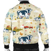 Cow Farm Design Print Men Bomber Jacket