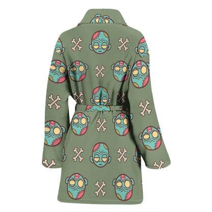 Zombie Print Design LKS301 Women Bathrobe