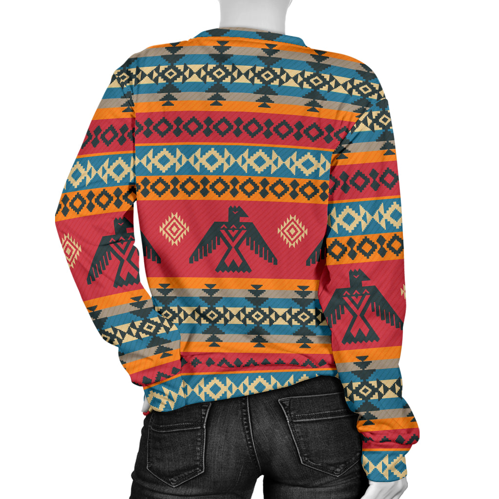 Eagles Native American Design Women Long Sleeve Sweatshirt