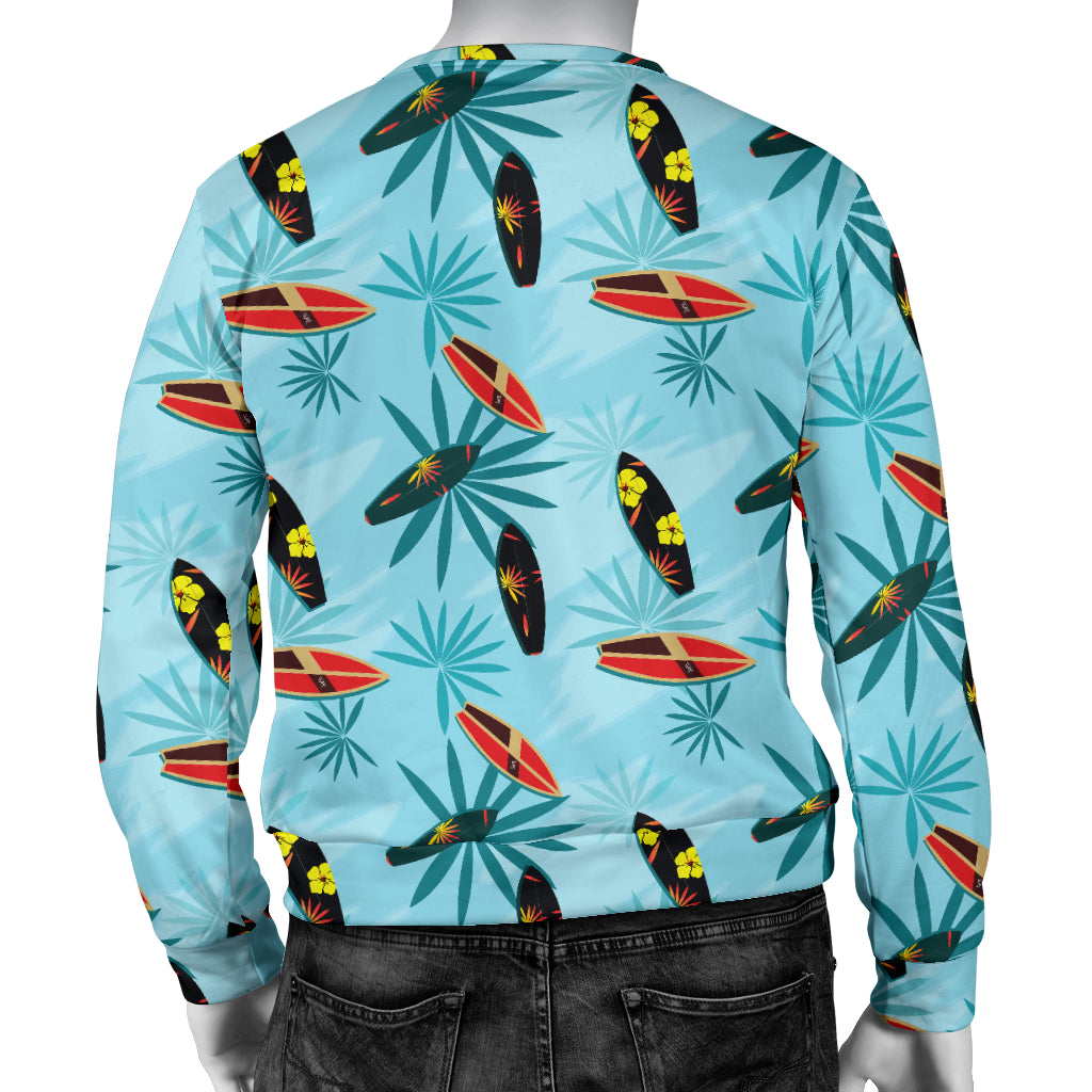 Surfboard Themed Pattern Men Long Sleeve Sweatshirt