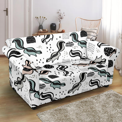 Skunk Print Design LKS303 Loveseat Couch Slipcover