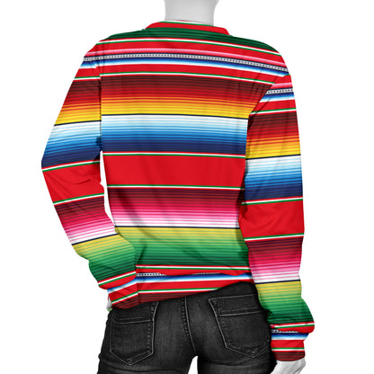 Serape Pattern Women Long Sleeve Sweatshirt