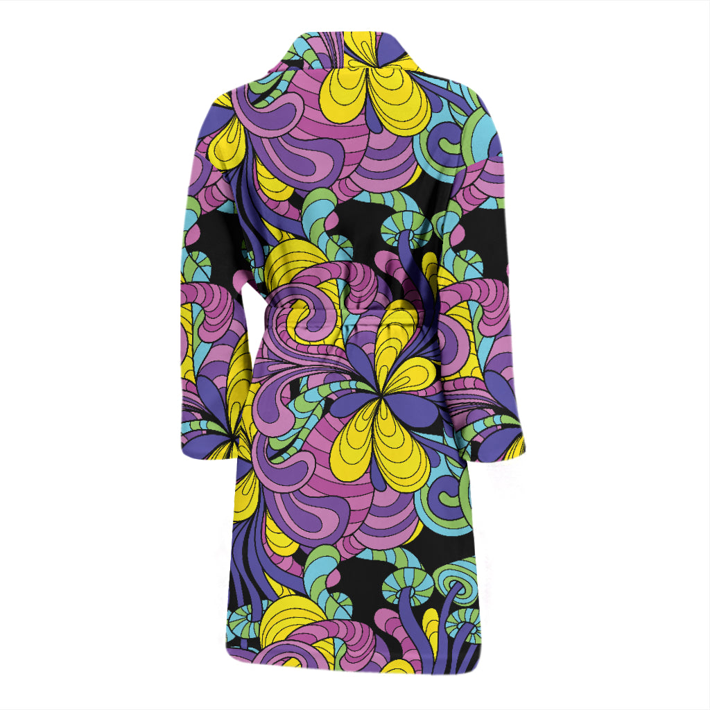 Trippy Print Design LKS305 Men Bathrobe