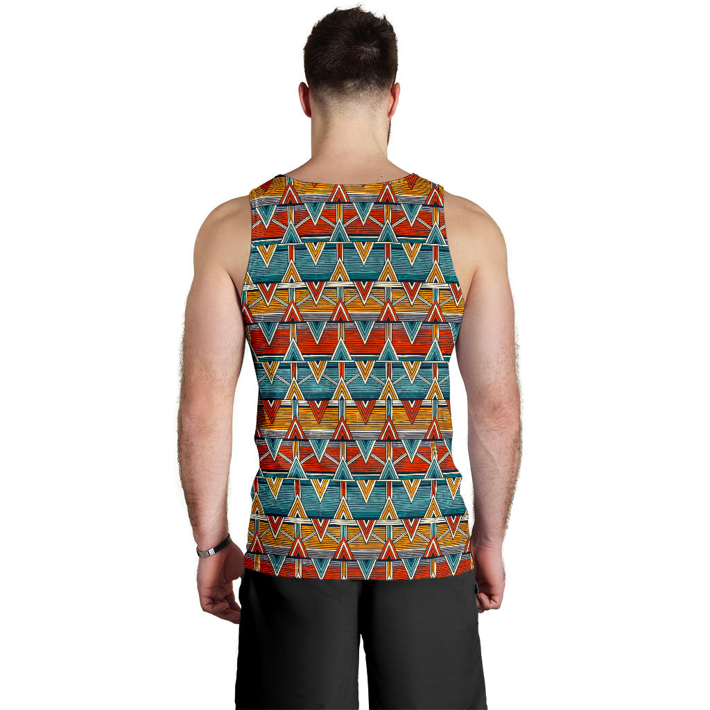 Kente Print African Design Themed Men Tank Top