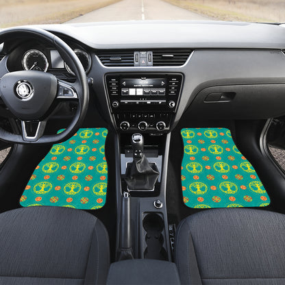 Celtic Tree of Life Print Pattern Car Floor Mats Front Back