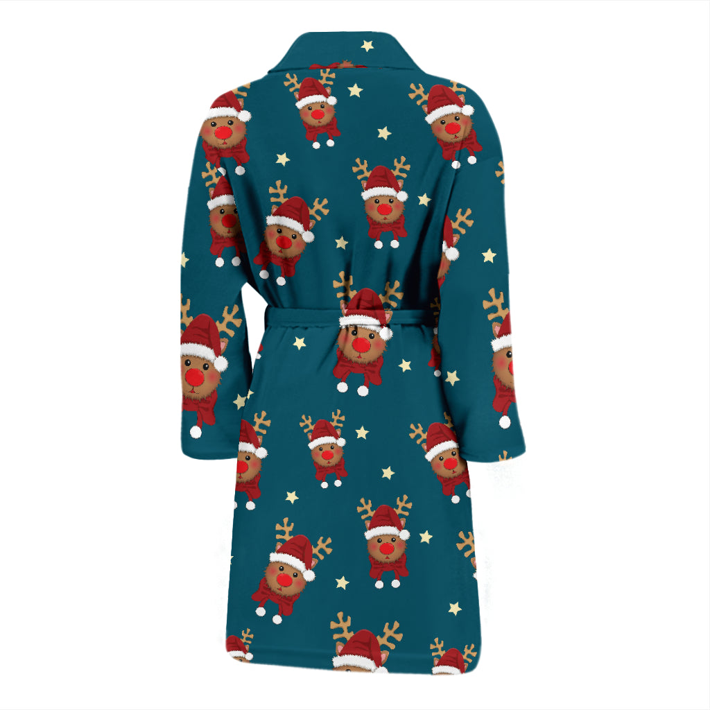 Reindeer Print Design LKS406 Men Bathrobe