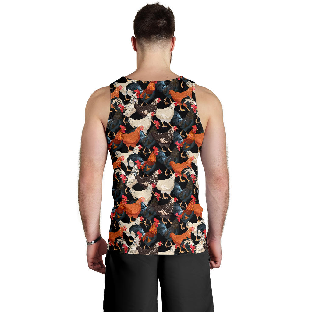 Chicken Print Pattern Men Tank Top