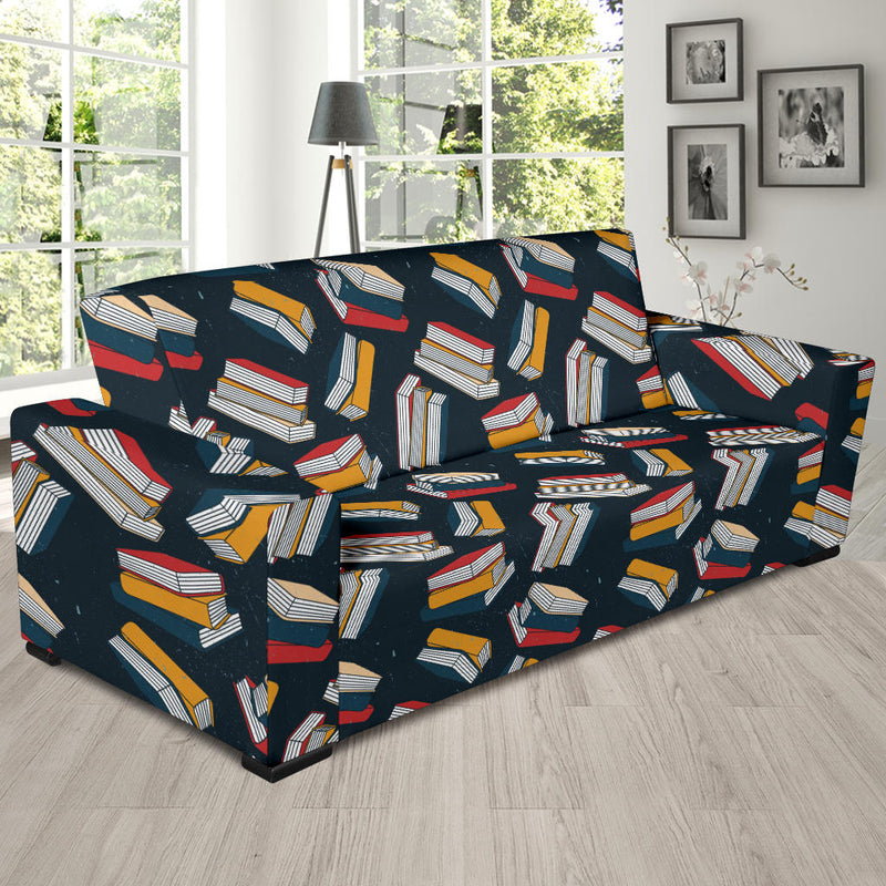 Book Pattern Print Design 07 Sofa Slipcover