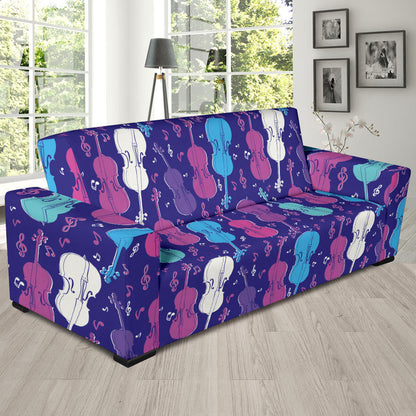 Cello Pattern Print Design 01 Sofa Slipcover