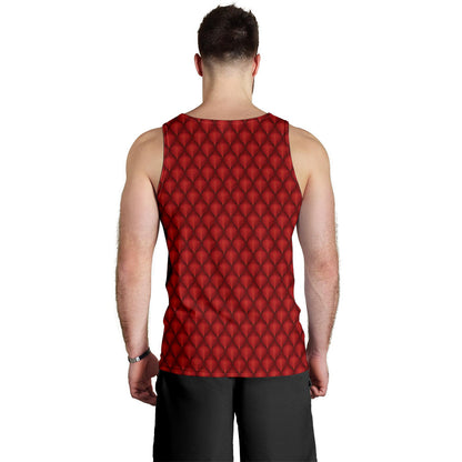 Dragons Red Skin Texture Men Tank Top