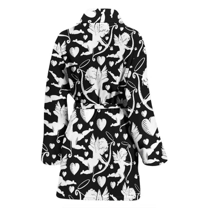 Cupid Pattern Print Design 04 Women Bathrobe