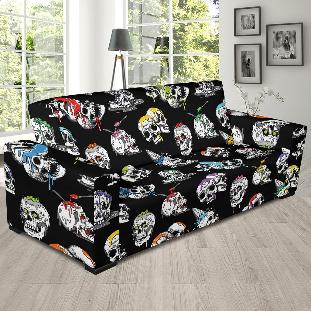 Skull Print Design LKS3013 Sofa Slipcover