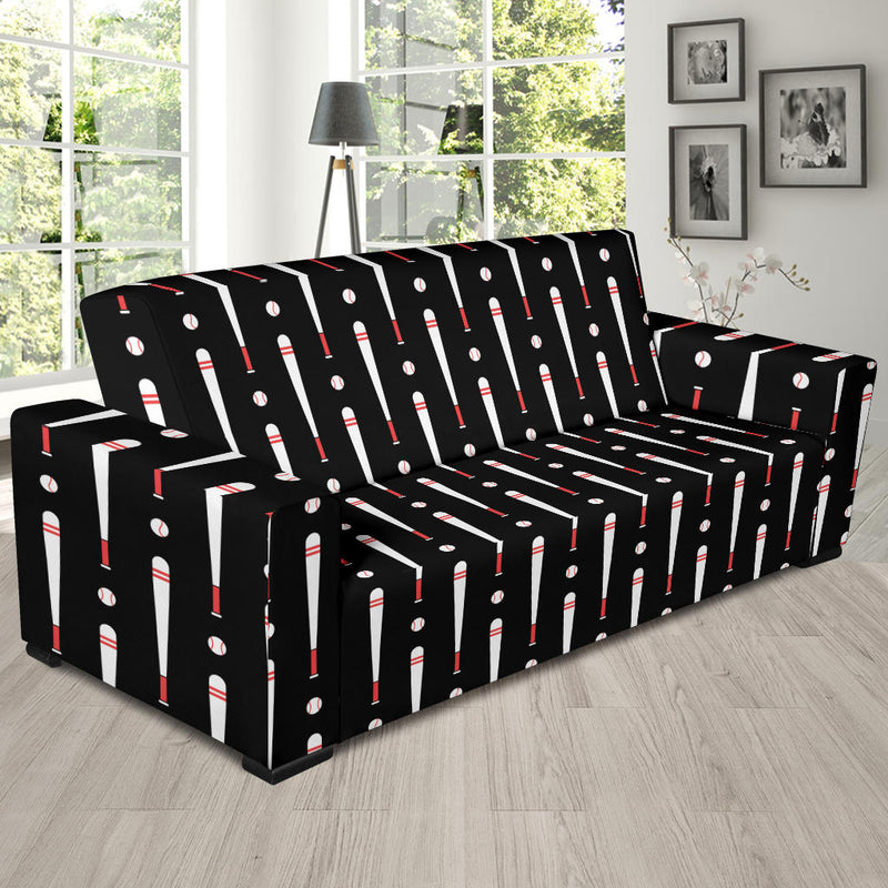 Baseball Pattern Print Design 03 Sofa Slipcover