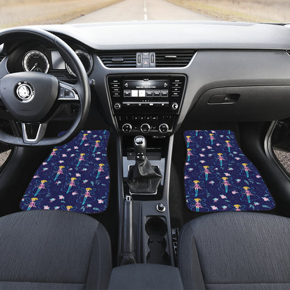 Fairy Cartoon Style Print Pattern Car Floor Mats Front Back