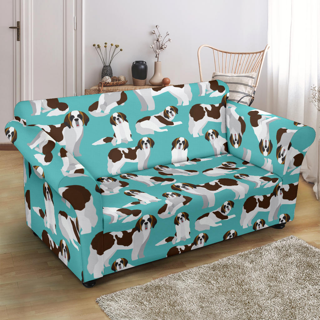St Bernards Print Design LKS302 Loveseat Couch Slipcover