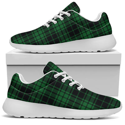 Green Tartan Plaid Pattern Athletic Shoes
