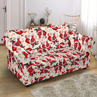 Santa Christmas Themed Print Design LKS302 Loveseat Couch Slipcover