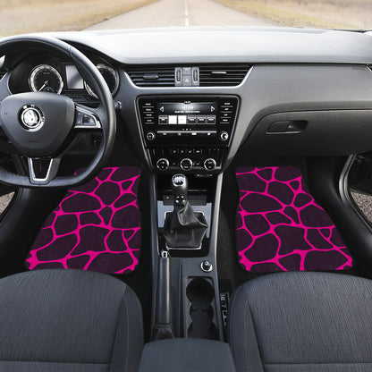 Giraffe Pink Background Texture Print Car Floor Mats Front Back