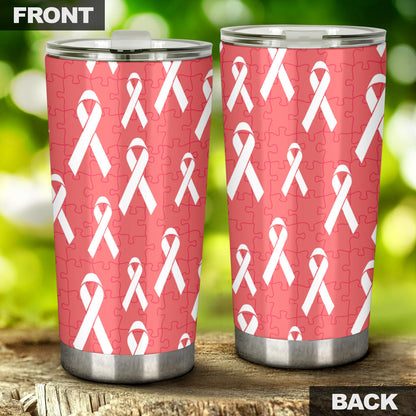 Autism Awareness Ribbon Design Print Tumbler