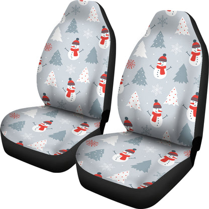 Snowman Print Design LKS302 Car Seat Covers