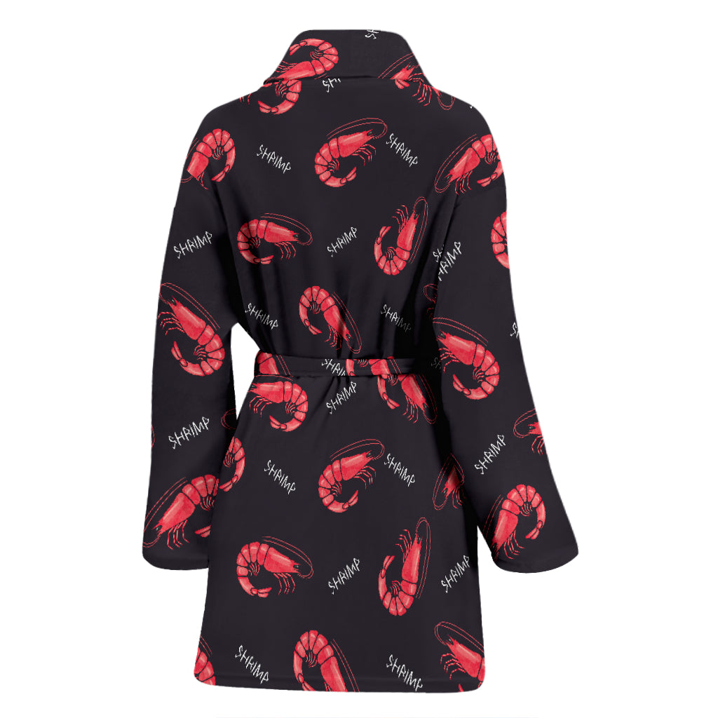 Shrimp Print Design LKS302 Women Bathrobe