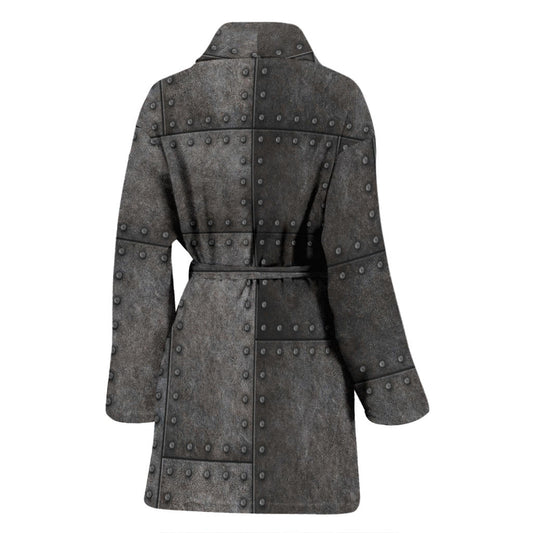 Armor Pattern Print Design 02 Women Bathrobe