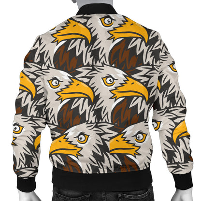 Eagles Head Pattern Men Bomber Jacket