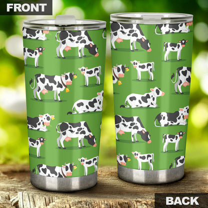 Cow Happy Print Pattern Tumbler