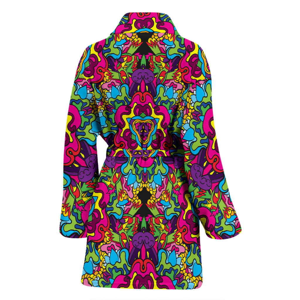 Trippy Print Design LKS303 Women Bathrobe