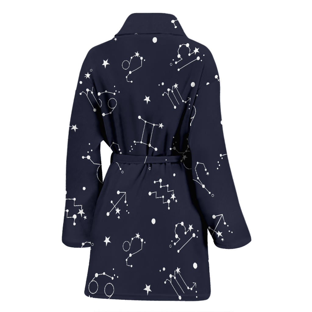 Constellation Pattern Print Design 05 Women Bathrobe