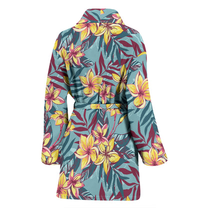 Summer Floral Print Design LKS304 Women Bathrobe