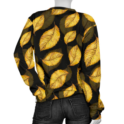 Elm Leave Summer Print Pattern Women Long Sleeve Sweatshirt